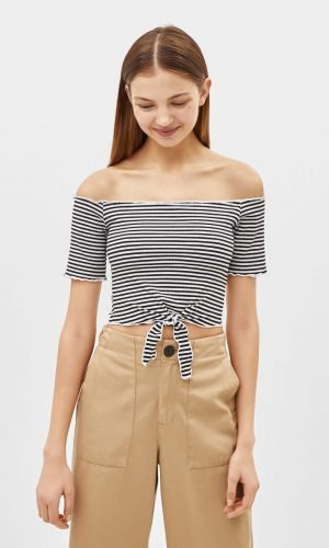 Off-Shoulder Striped Top